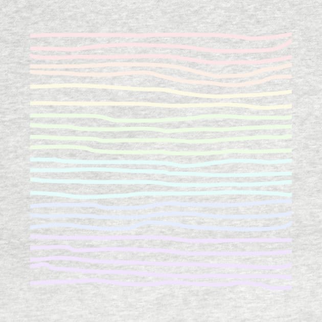 Soft Pastel Rainbow Hand Drawn Lines by Whoopsidoodle